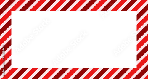hristmas border frame. Merry Christmas Candy cane rectangle frame card elements decoration. New Year picture frame ribbon with red, white or green stripes. Christmas border frame.