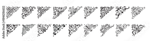 vintage floral corner borders and embellishment 