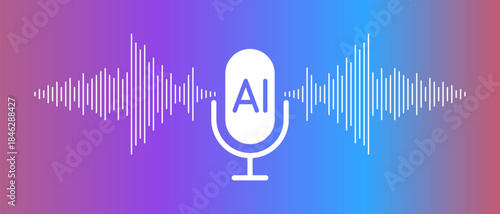 Ai voice generator black icon isolated. Podcast sound waves collection. Voice message for social media app