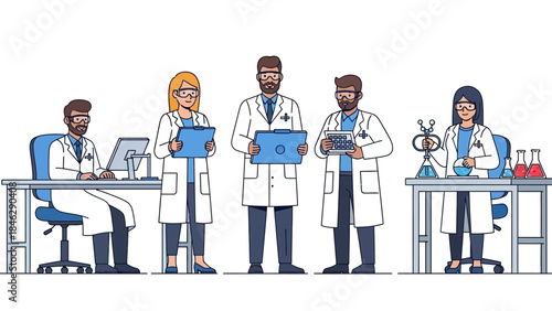 Medical Laboratory Scientists Conducting Research and Experiments in a Laboratory Setting