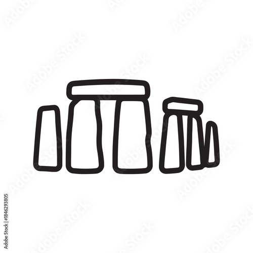 stonehenge icon on white