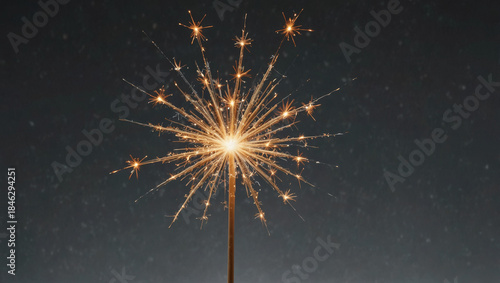 Two Lit Sparklers Crossing. generative ai