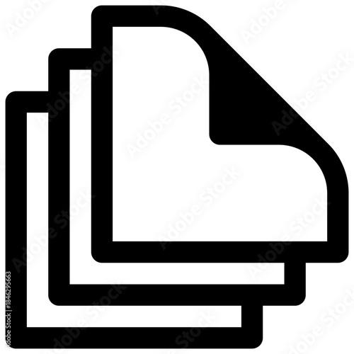 Food wrapping paper. Outlined stroke vector icon with black-filled details.