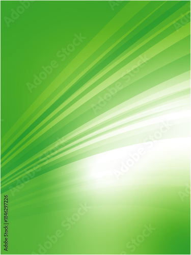 Vivid Green Flowing Lines on Modern Abstract Design
