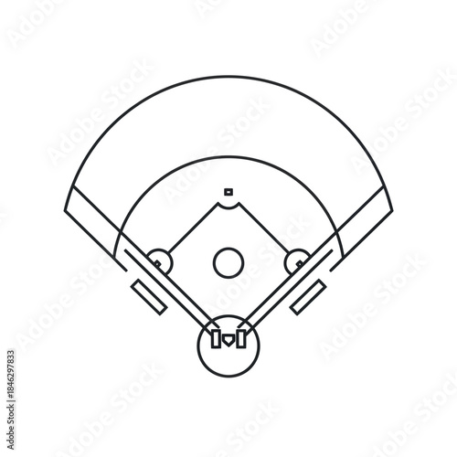 Baseball Field Diagram A Detailed Outline of the Diamond.
