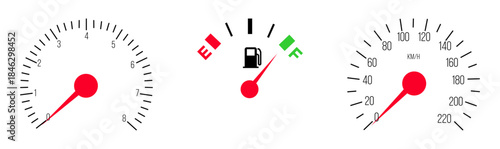 car fuel gauge dashboard icon