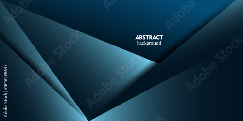 Blue abstract background with shadow geometry and vector layer elements for presentation design. eps10