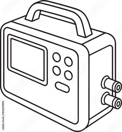 Portable Medical Ventilator Illustration.eps