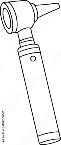 Line Art Medical Otoscope Illustration.eps
