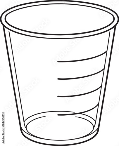 Medication Dispenser Cup Illustration.eps