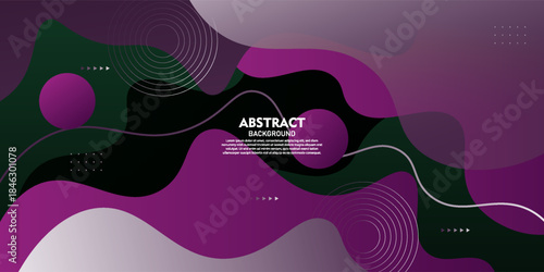 Abstract fluid wave background pattern. Green and purple pattern background. Vector eps10
