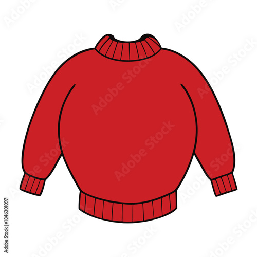 Cozy red knitted sweater with rich texture and warm stitches, perfect for chilly days, adding comfort, charm, and timeless style to any casual winter outfit.
