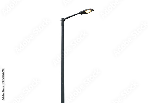 Illuminated Street Lamp on transparent background