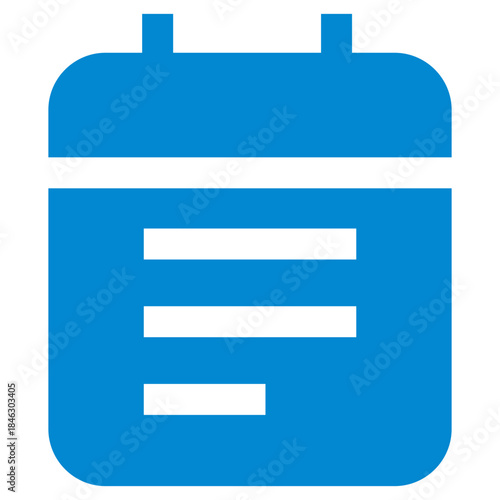 Flat Colored Schedule Icon for Time Planning and Appointment Management