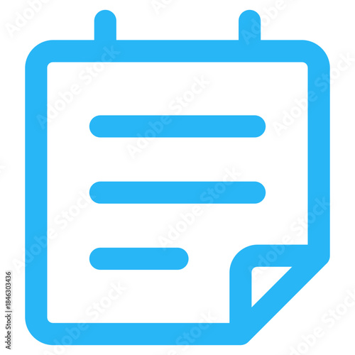 Flat Colored Schedule Icon for Time Planning and Appointment Management