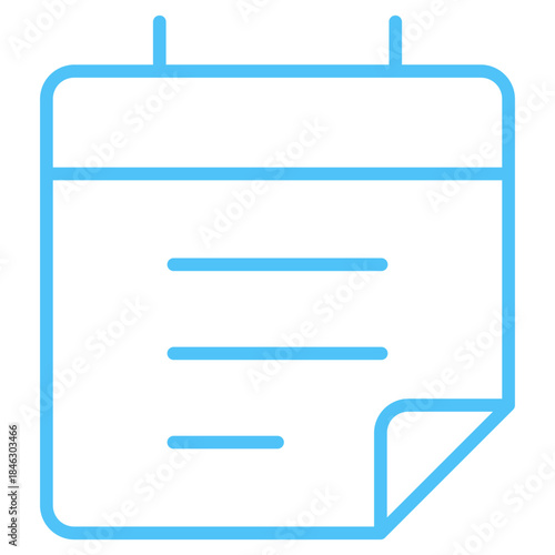 Flat Colored Schedule Icon for Time Planning and Appointment Management