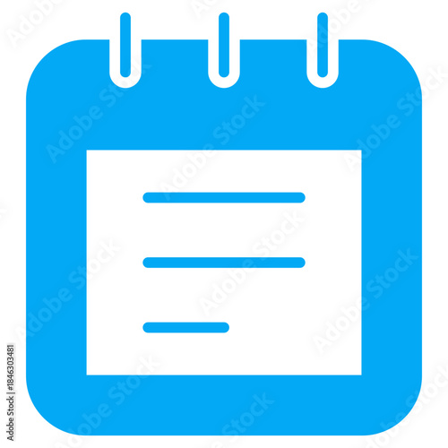 Flat Colored Schedule Icon for Time Planning and Appointment Management