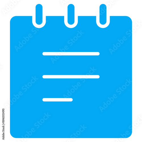 Flat Colored Schedule Icon for Time Planning and Appointment Management