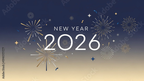 New Year 2026 Celebration: Fireworks light up the night sky, symbolizing the start of the New Year, full of hope, joy, and the promise of a fresh start.