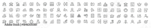 Outline icons about ESOP employee stock ownership plan. Contains such icons as company, win-win, scheme and benefits.