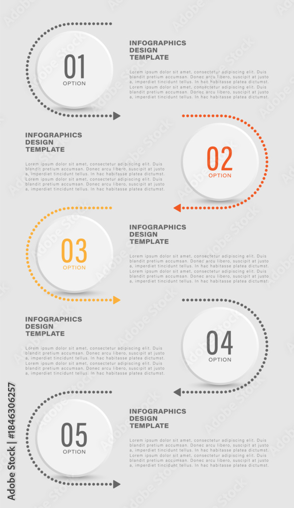 Fototapeta premium Modern design vertical infographic template for data visualization.