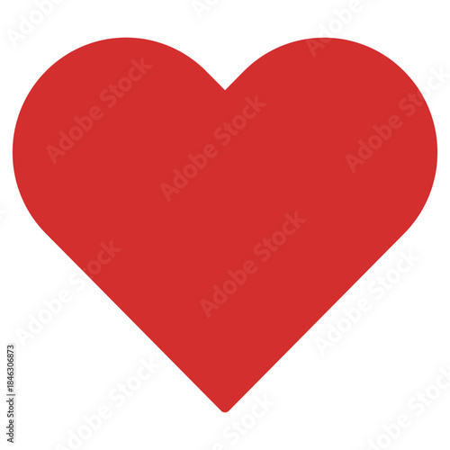 Flat Colored Heart Icon Set in Outline and Solid Style for Healthcare and Social Engagement