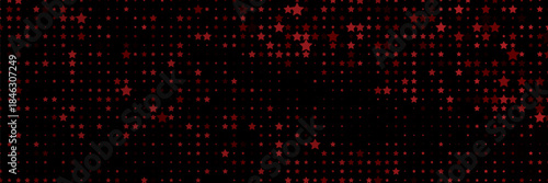 Dark Red vector pattern with christmas stars. Stars on blurred abstract background with gradient. The pattern can be used for websites.