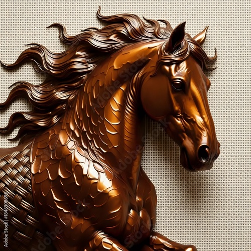 Horse on a white background I Wall Decor 