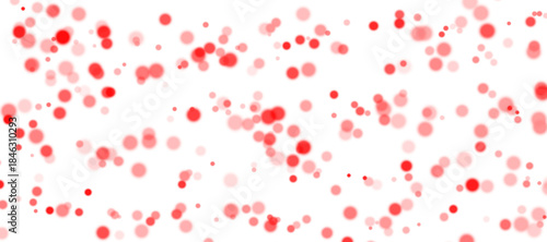 Red bokeh PNG. Soft blurred Red bokeh light glow on transparent background. Ideal for Christmas, valentine  and decorative seasonal graphic. 