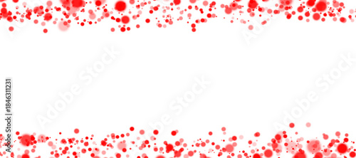 Red bokeh PNG. Soft blurred Red bokeh light glow on transparent background. Ideal for Christmas, valentine  and decorative seasonal graphic. 