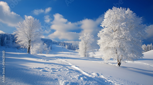 Winter forest. Beautiful snow winter landscape. Winter landscape. Beautiful wintry landscape