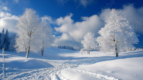 Winter forest. Beautiful snow winter landscape. Winter landscape. Beautiful wintry landscape