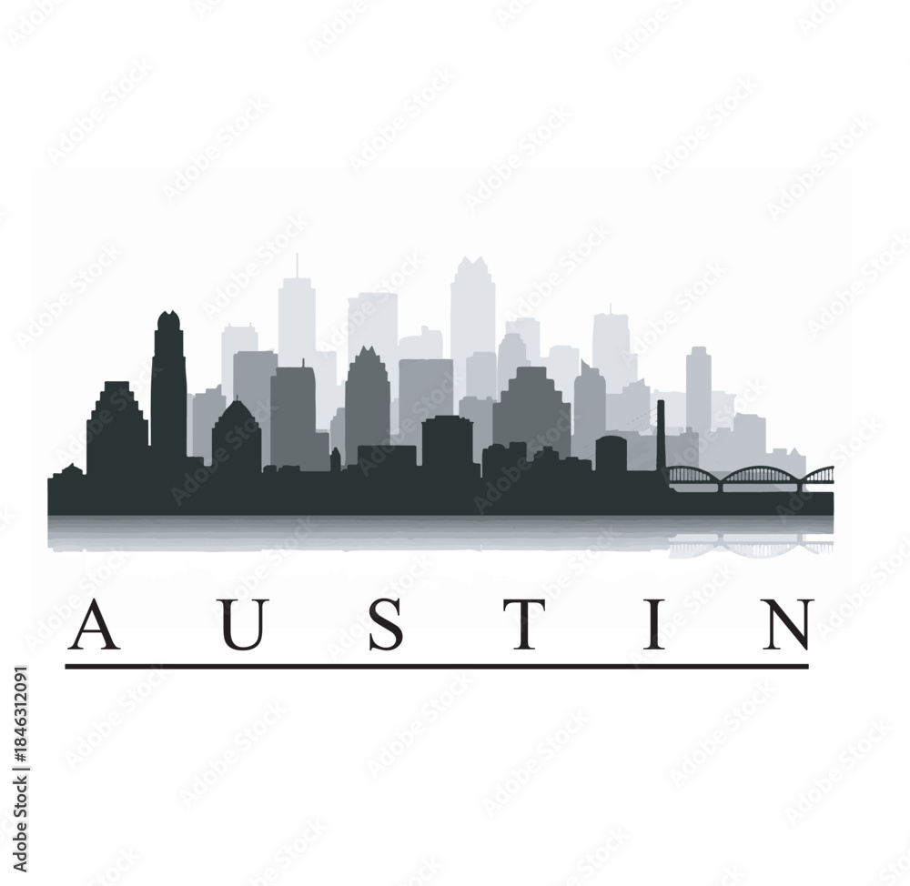 Naklejka premium Austin city skyline