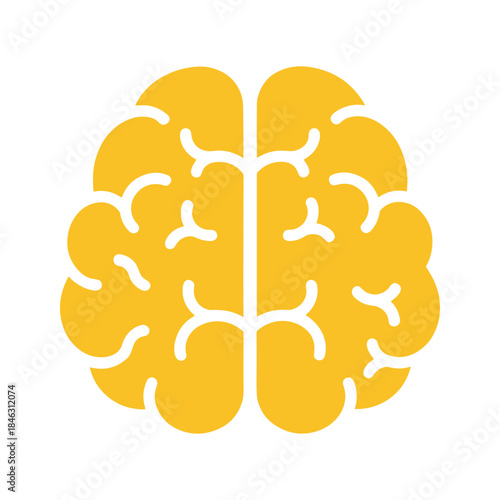 Yellow brain icon