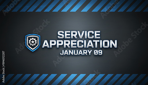 Service appreciation event on January 9th with shield logo