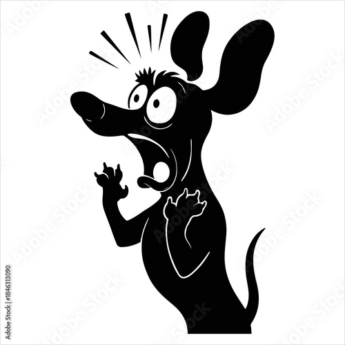 Cute cartoon vector illustration of a happy Christmas reindeer with a big nose and a tree, perfect for a funny holiday design