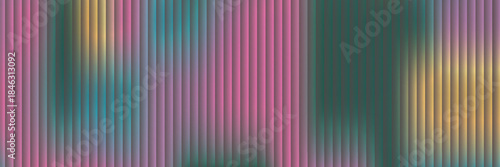 Corrugated, fluted glass vector texture. Ribbed plastic gradient background