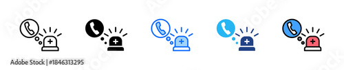 Emergency Response Icon Set Multiple Style Collection