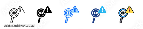 Incident Observer Icon Set Multiple Style Collection