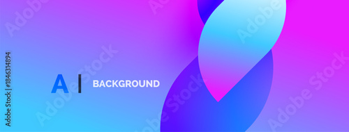 Abstract gradient background. Blue, purple hues blend smoothly. Text reads AI BACKGROUND. Modern design, vibrant colors present.