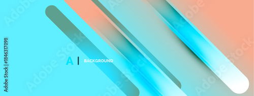 Abstract gradient background. Light blue, orange hues blend. Diagonal lines create dynamic visual effect. Text reads AI BACKGROUND.