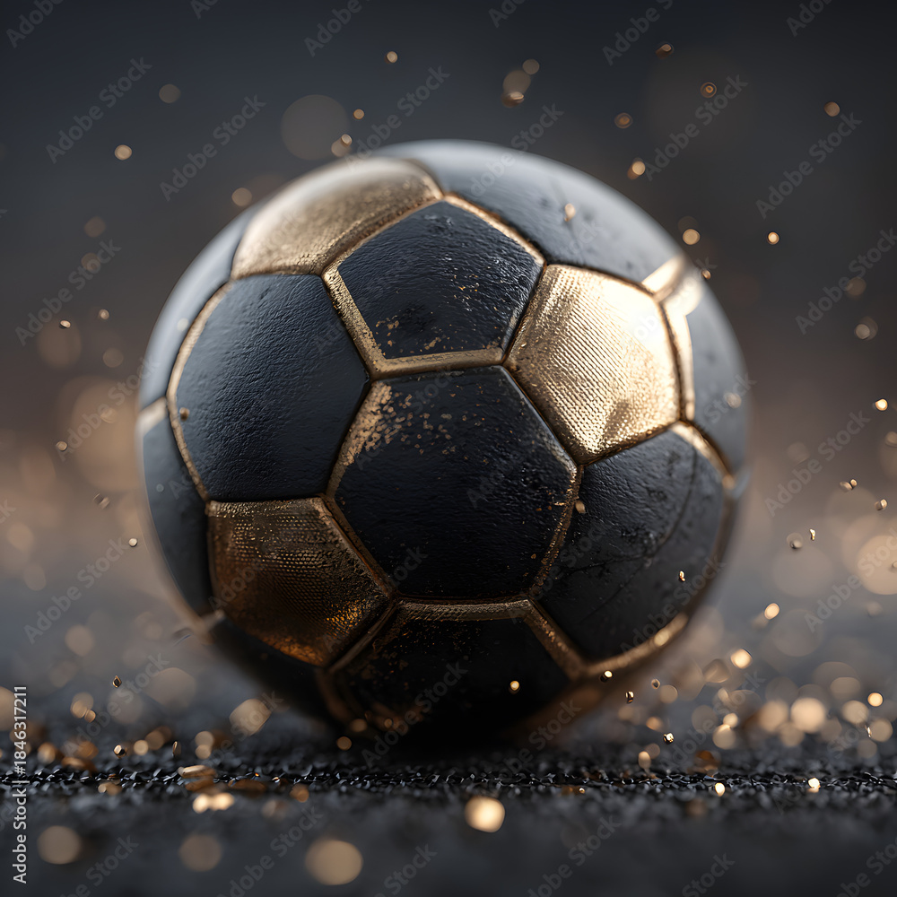 Fototapeta premium World cup soccer football golden ball year celebration event sport championship tournament illustration design 2026