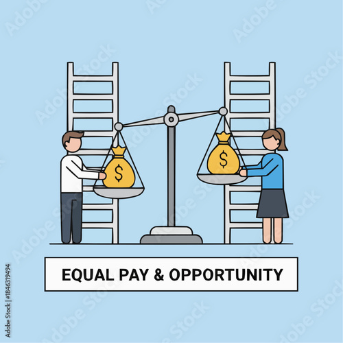 Equal Pay and Fair Compensation Concept
