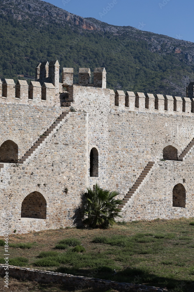 Obraz premium Fortress seaside landscape.Stone coastal fortress