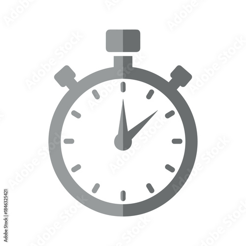 Stopwatch icon in gray on white