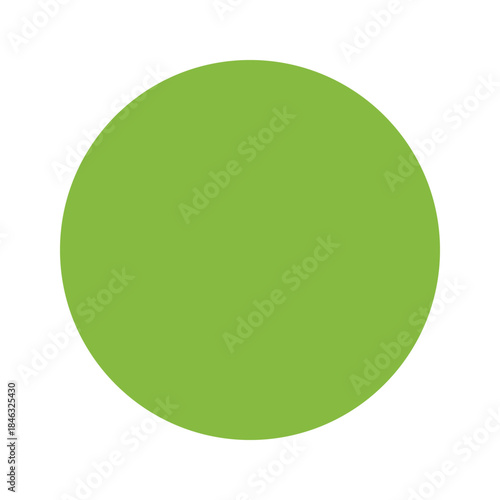 Green circle on white background