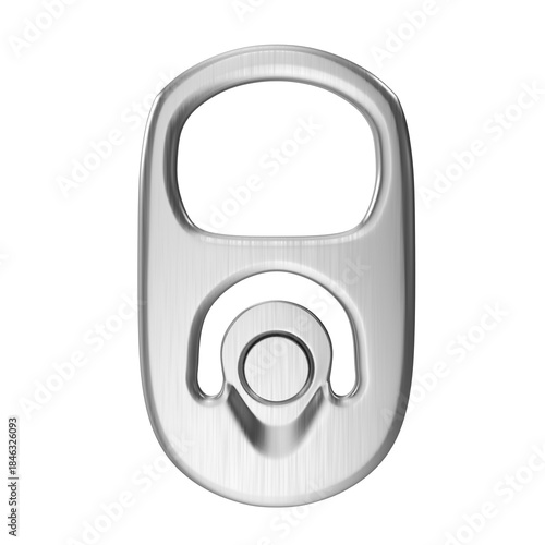 Realistic Metal Pull Tab for Beverage Cans