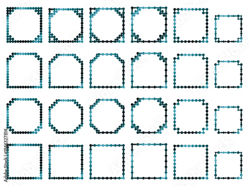 丸、四角角F1、16青緑