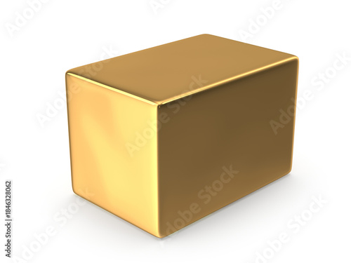 Shiny Golden Rectangular Block