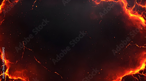 hot black lava textured background